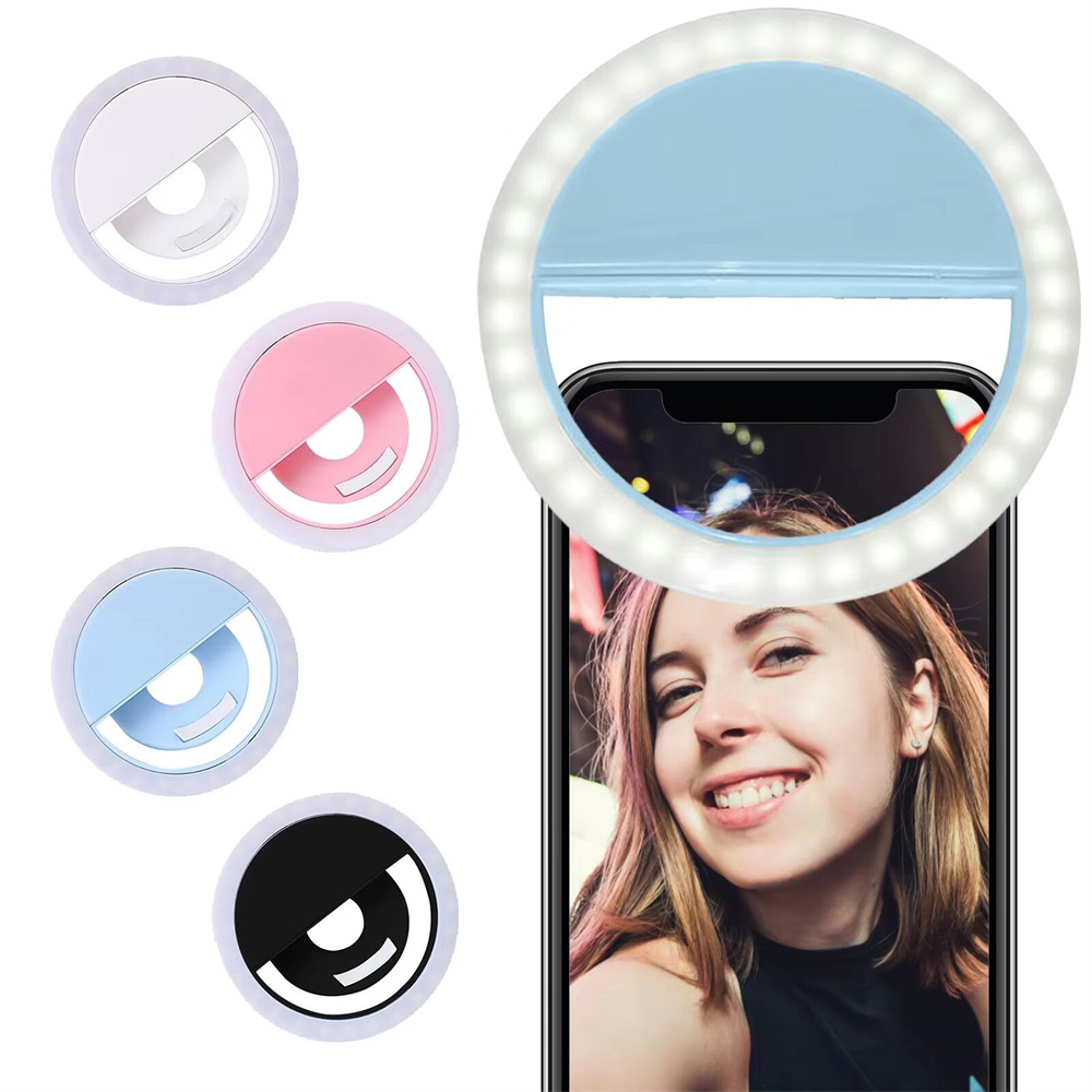 Quality Photography Lighting - LED-Selfie-Ringlicht mit USB-Ladefunktion für Live-Übertragungen und