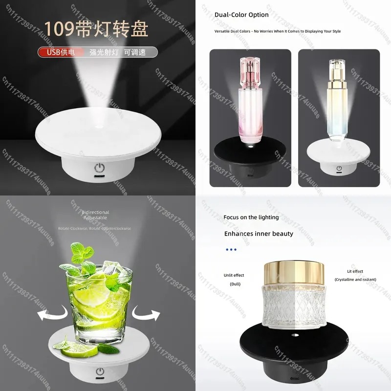 Photography Lighting For Jewelry - 10,9 cm Elektrischer Drehteller mit dimmbarer