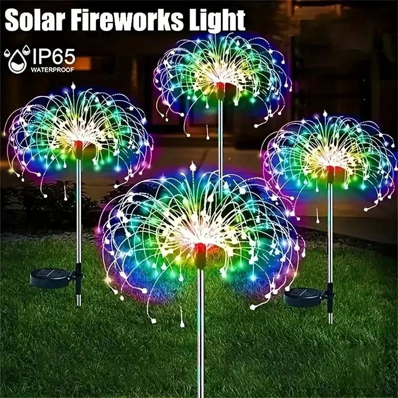 Flower Photography Led Lighting Pack - 1 Packung Solar-Feuerwerk-Rasenleuchte für den Außenbereich,