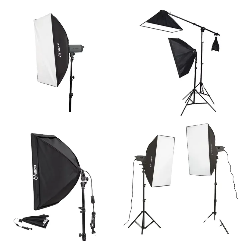 Quality Photography Lighting - Hochwertiges Tragbares Fotostudio Fotografie-Blitzlicht Schwarze Softbox