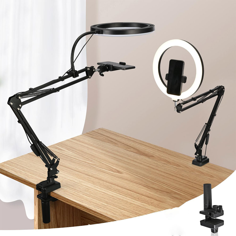 Photography Lighting Circle - Ringlicht mit Ständer und Telefonhalter, USB-Ringlicht