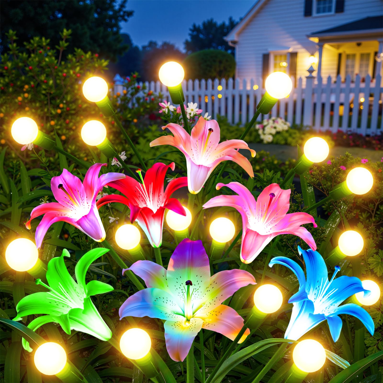 Flower Photography Led Lighting Pack - 2/4er-Pack verbesserte Solarleuchten für den Garten: