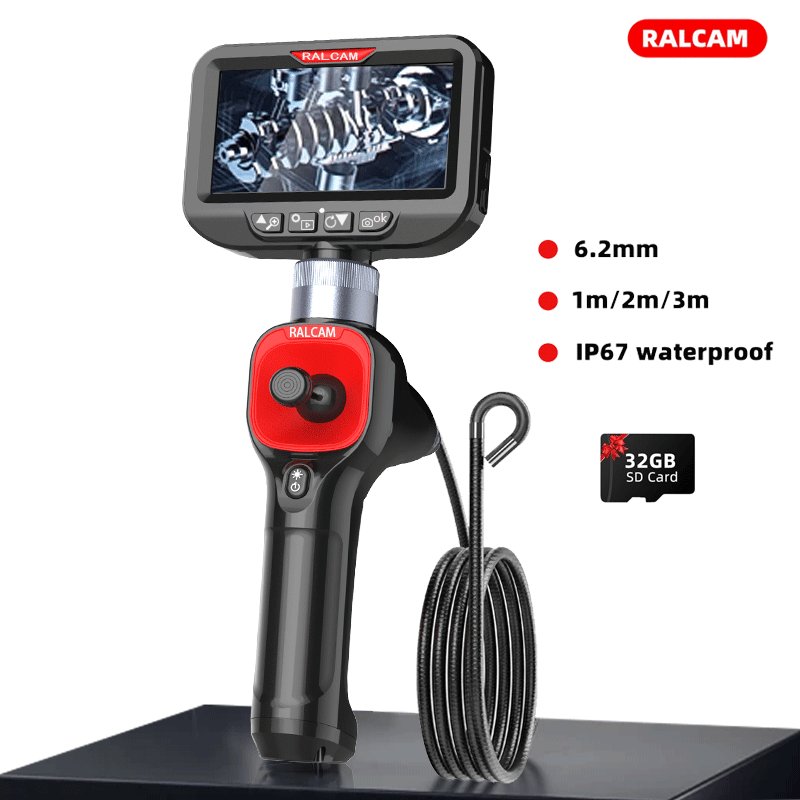 Photography Lighting Effects - 360 ° Joystick-Gelenk-Endoskop, 6,2 mm 4-Wege-Automobil-Endoskop-Inspektionskamera