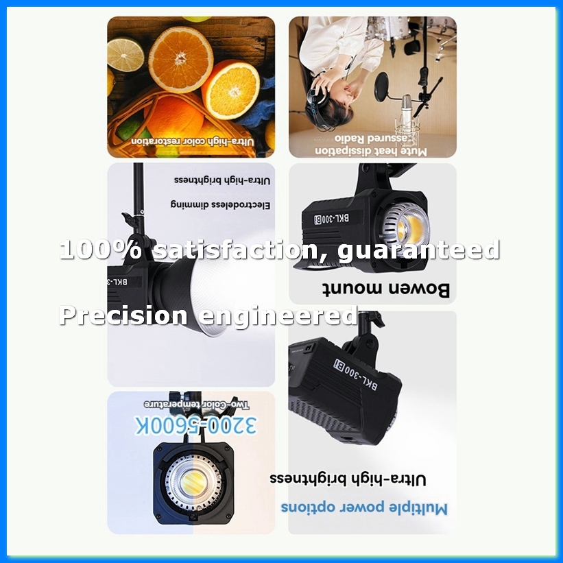 Quality Photography Lighting - 300W Bi-LED-Videoleuchte, kontinuierliche LED-Beleuchtung mit 2,4G