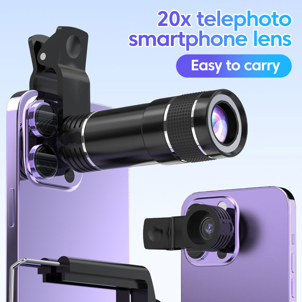 Photography Lighting Definition - Universelles 20x Teleobjektiv für Smartphones Hochauflösendes
