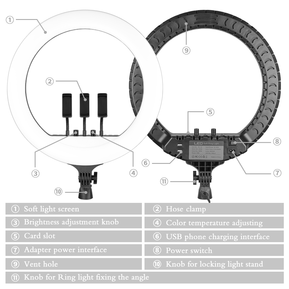 SH 18 Zoll Ringlicht LED Selfi – Photography Lighting Circle Bewertung und Preis