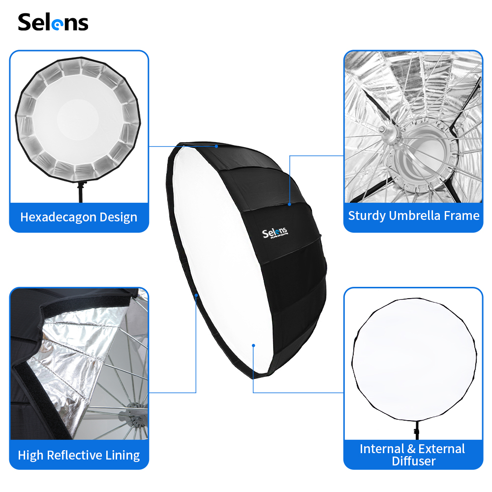 Selens 85cm Regenschirm Radar  – Beauty Dish 55Cm Bewertung und Preis