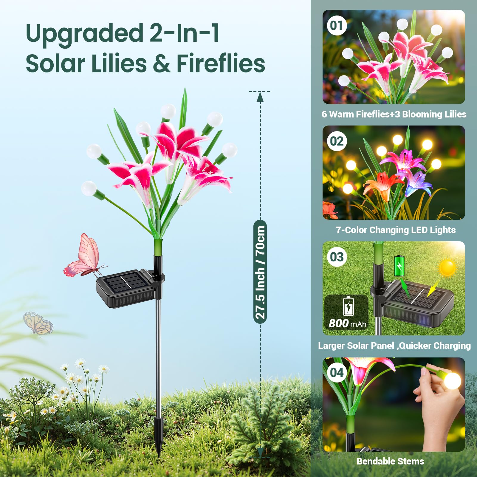 2/4er-Pack verbesserte Solarle – Flower Photography Led Lighting Pack Bewertung und Preis