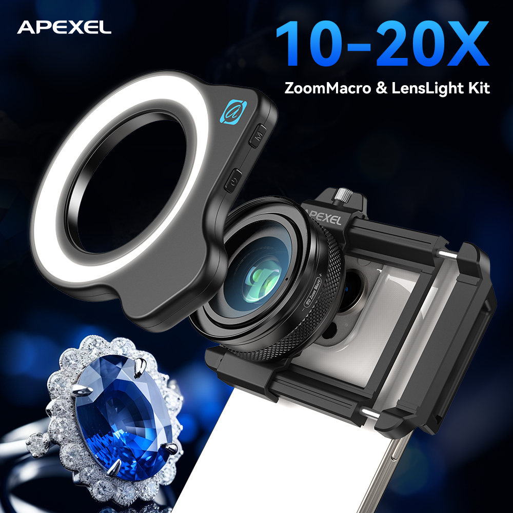 APEXEL 10-20X Verstellbares Zo – Photography Lighting For Jewelry Bewertung und Preis