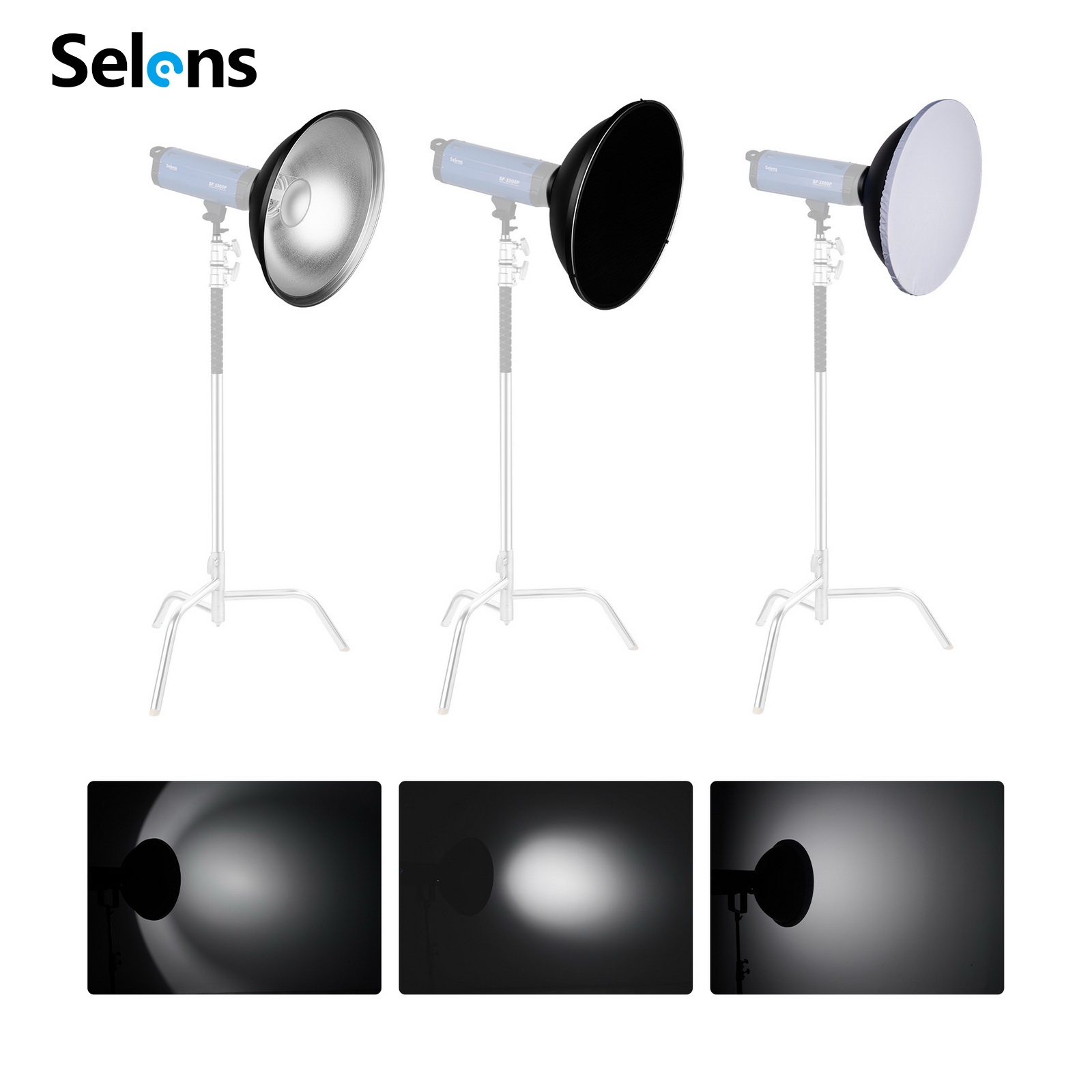 Selens 55 cm silber/weißer Inn – Beauty Dish 55Cm Bewertung und Preis