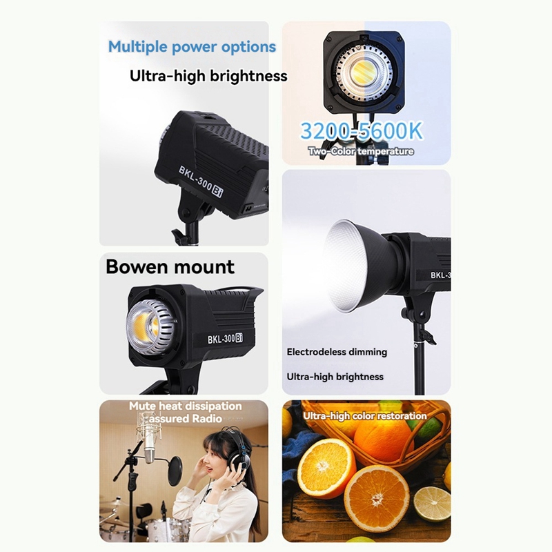 300W Bi-LED-Videoleuchte, kont – Quality Photography Lighting Bewertung und Preis